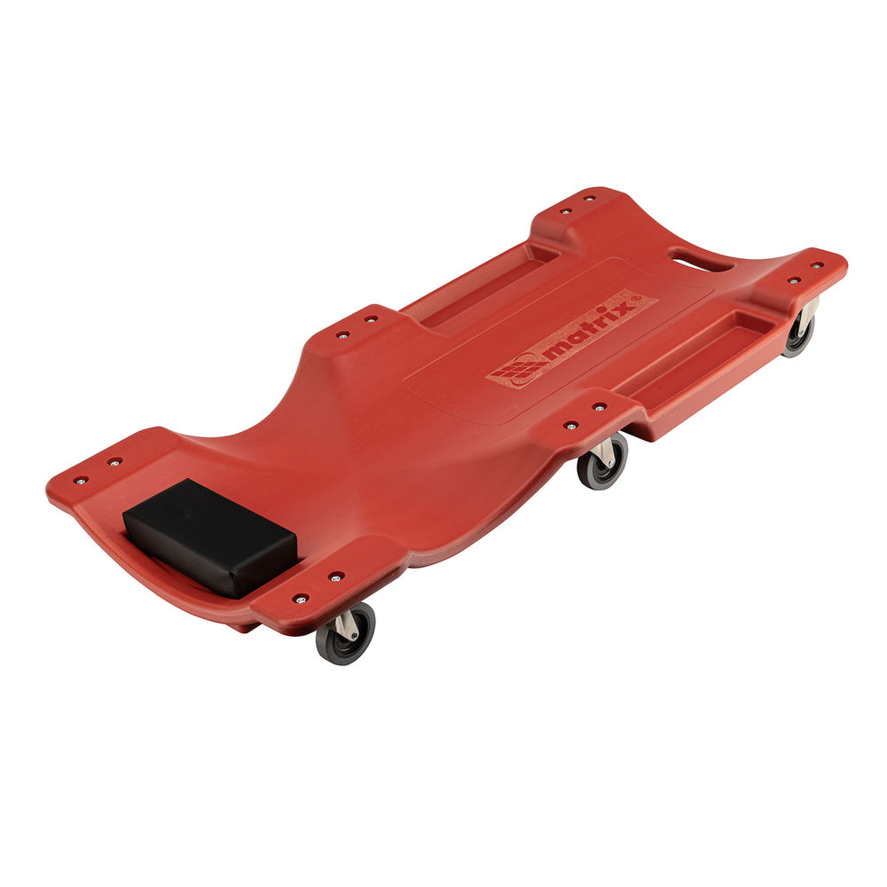 Лежак ремонтный на шести колесах, 1000 х 475 х 128 мм, пластиковый Matrix (567485)