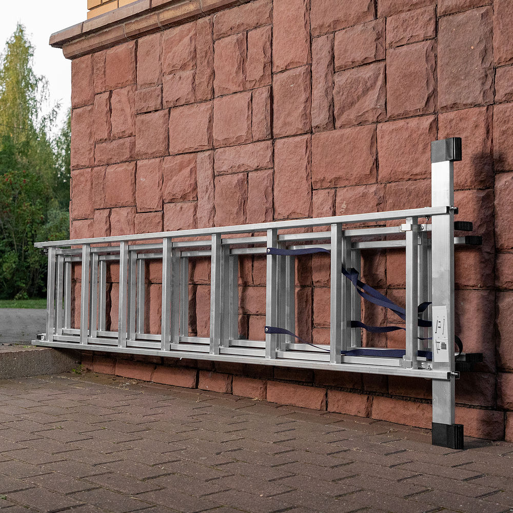 Лестница, 3 х 8 ступеней, алюминиевая, трехсекционная, Сибртех (97818)