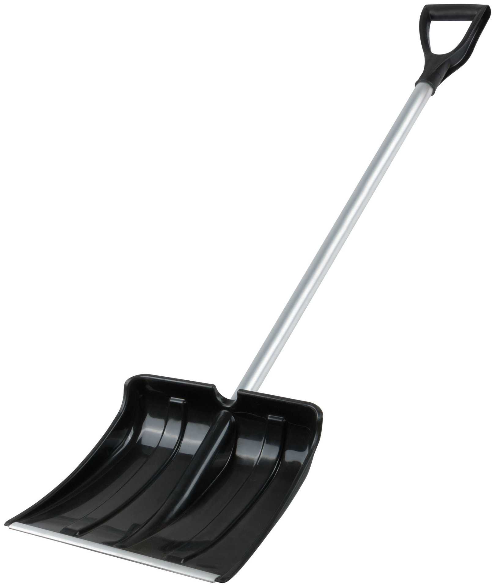 Лопата для уборки снега SnowКРИСТАЛЛ пластиковая, алюминиевый черенок 365х380x1330 мм (68102)