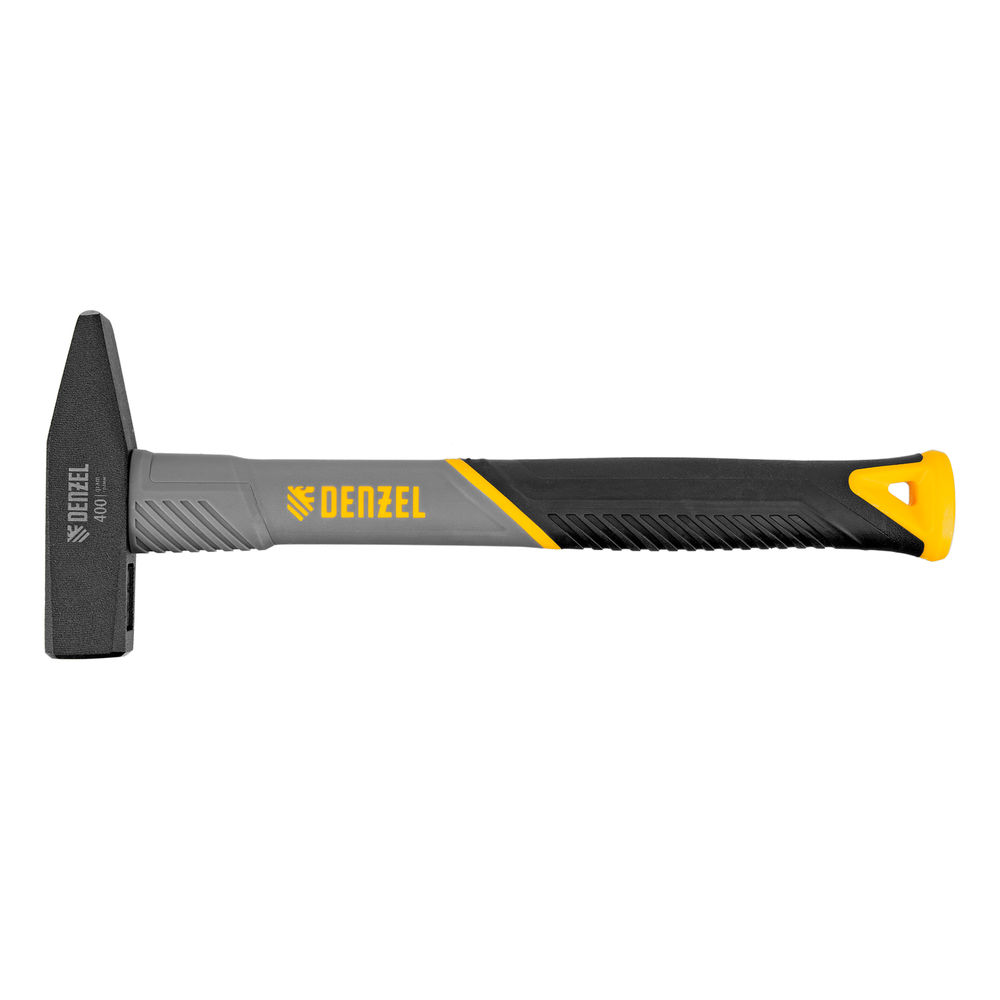 Молоток слесарный, 400 г, кованый, фибергласовая рукоятка c TPR покрытием Denzel (10484)
