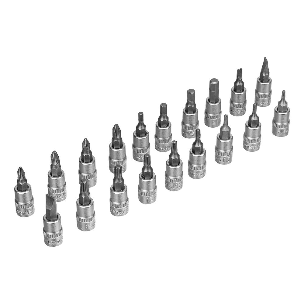 Набор инструментов, 1/2, 3/8, 1/4, пластиковый кейс 160 предм. Сибртех