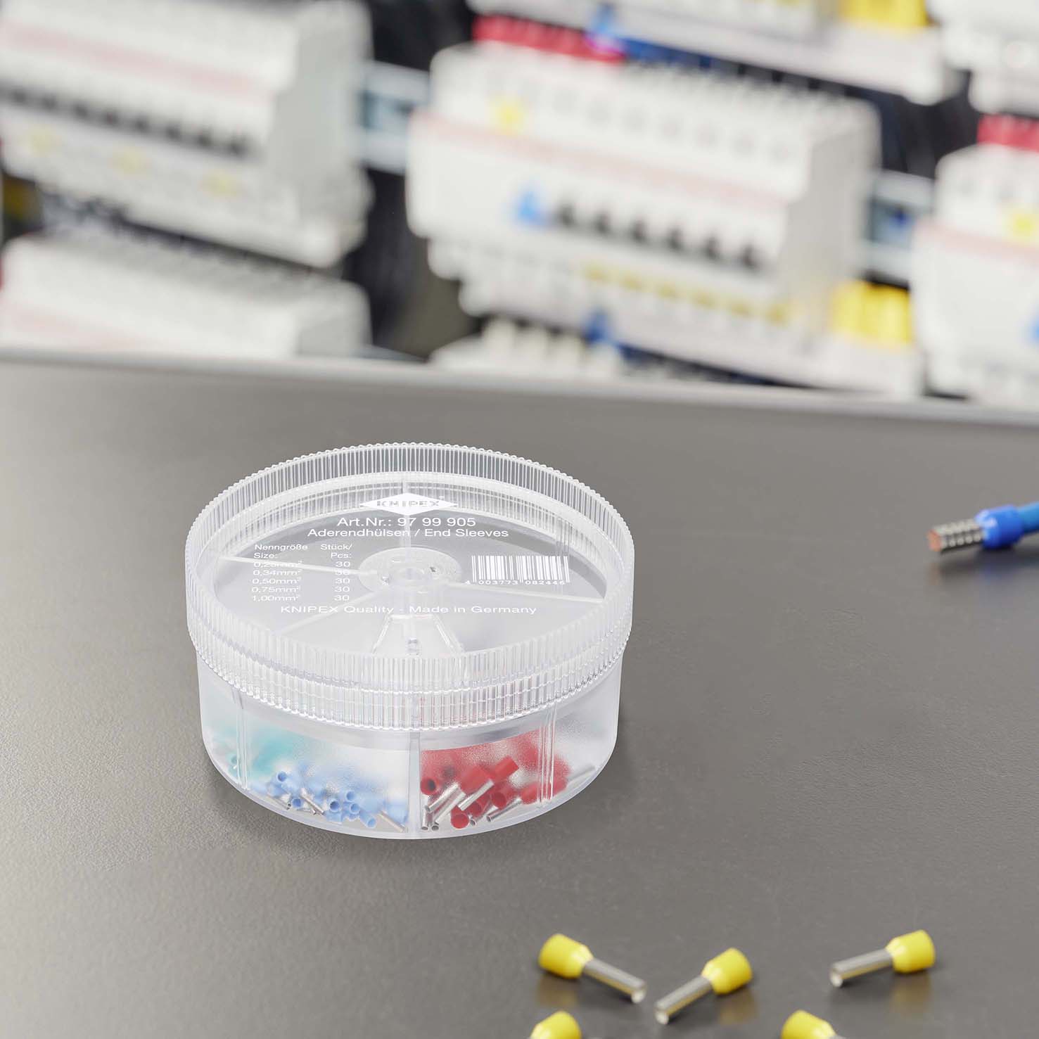 Набор изолированных контактных гильз 0.25 мм? 30 шт 0.34 мм? 30 шт 0.5 мм? 30 шт 0.75 мм? 30 шт 1 мм? 30 шт KN-9799905