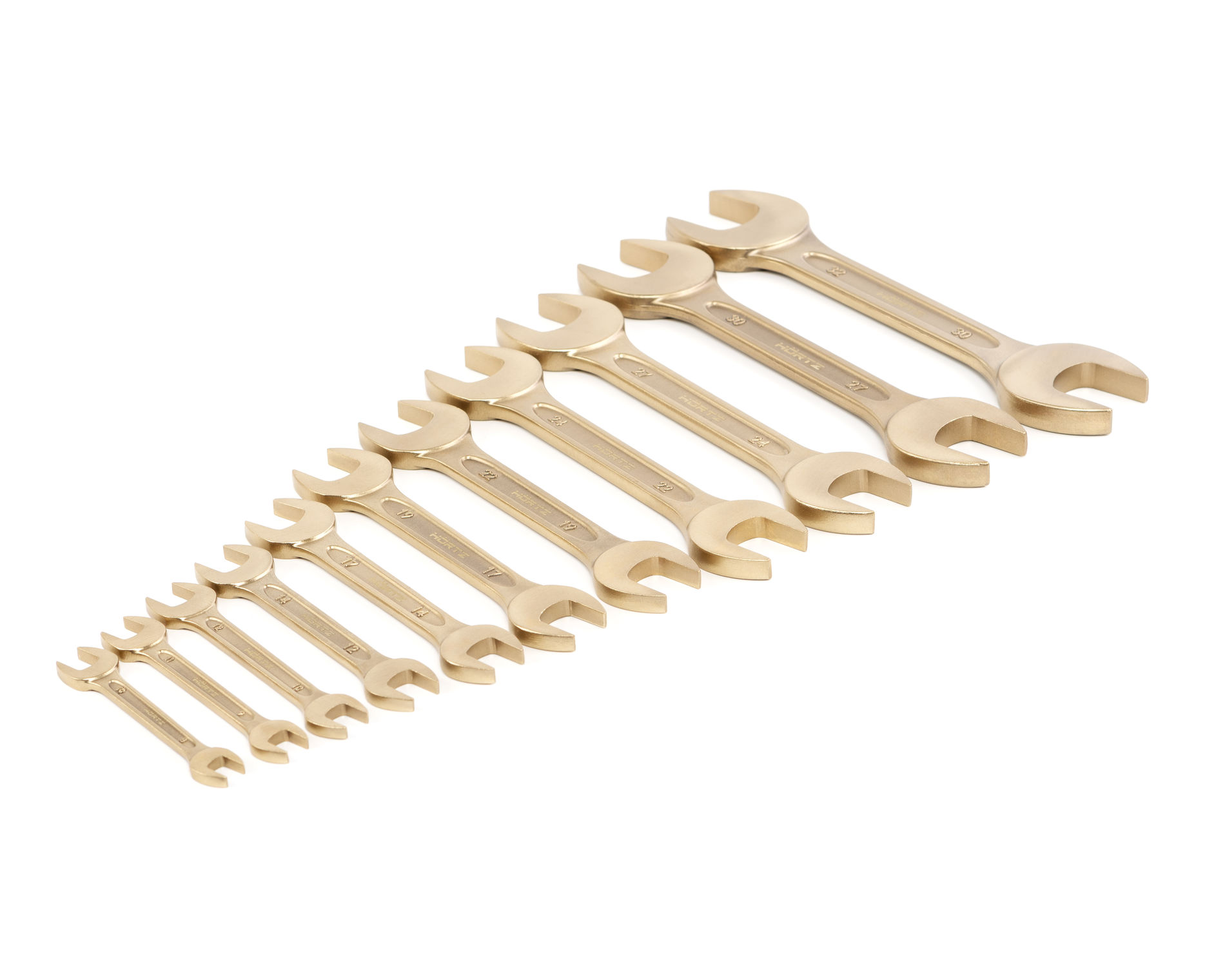 Набор ключей гаечных рожковых двусторонних искробезопасных (8-32) BeCu № A-11, HORTZ