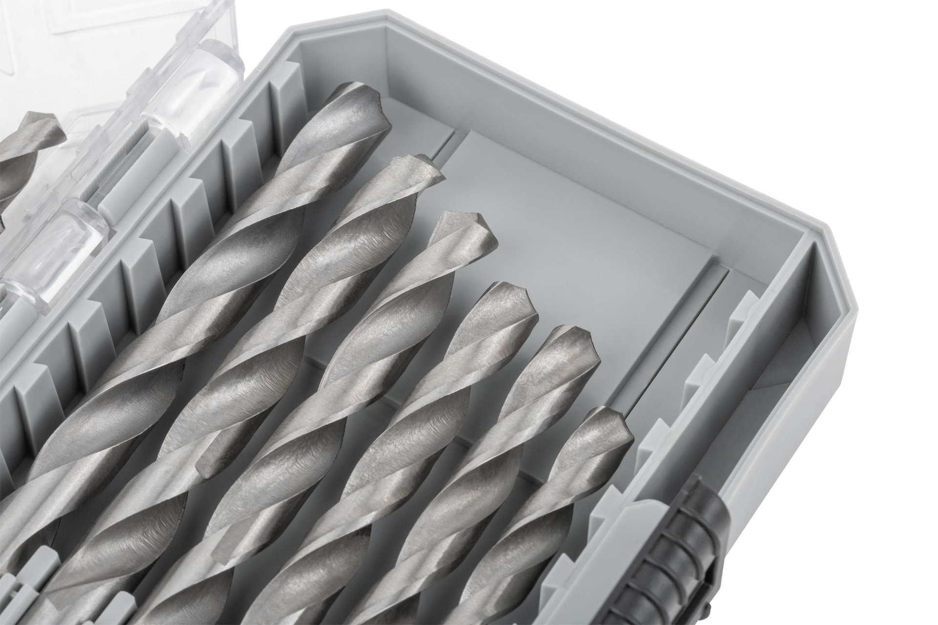 Набор сверл по металлу HSS, угол заточки 118°, пласт. кейс, 19 шт. (1-10мм, через 0,5мм) (35603М)