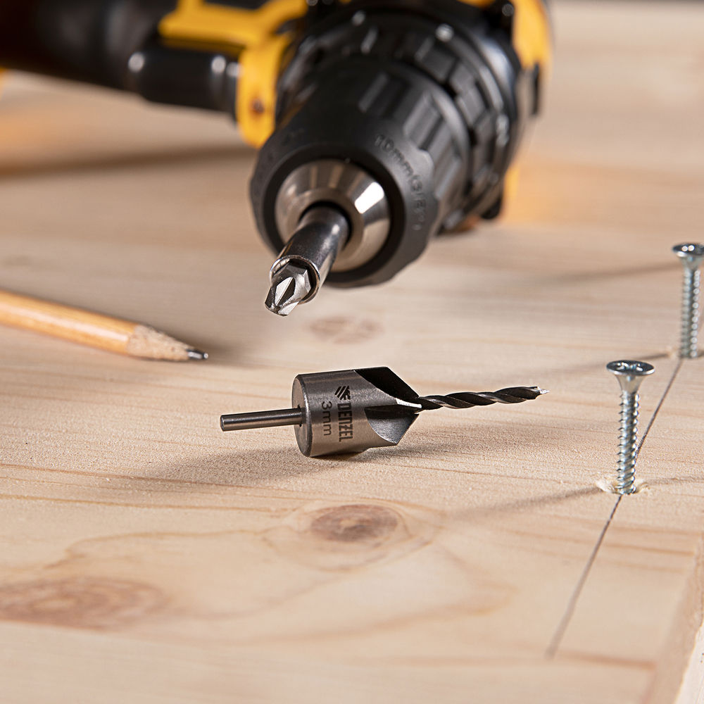 Набор сверл зенкеров по дереву, 3-10 мм, 7 шт Denzel (704272)