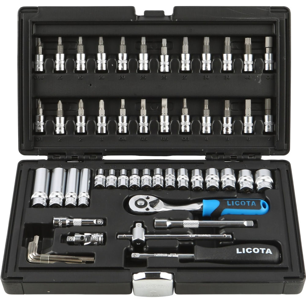 Набор торцевых головок 6-ти гранных 54 пр., 4-14 мм 1/4 Licota ALK-8003F