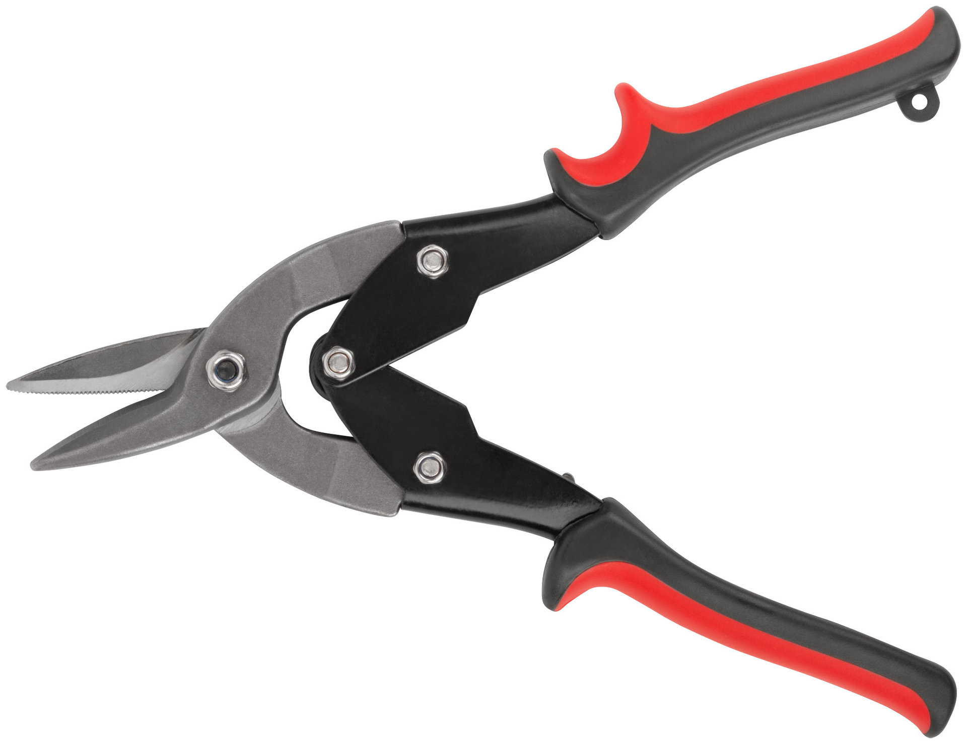 Ножницы по металлу усиленные CrV Профи, прорезиненные ручки, левые 250 мм (41571)