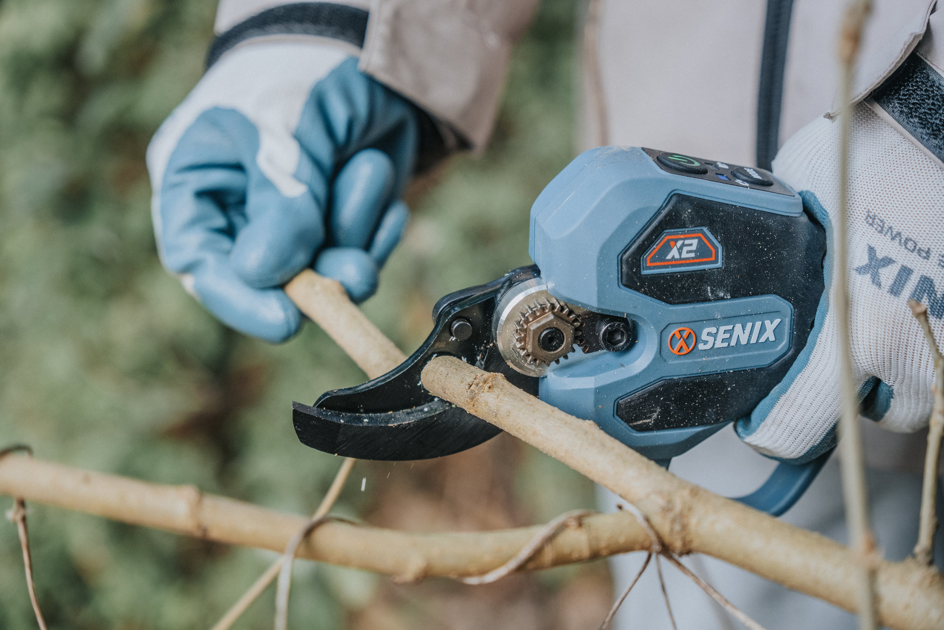 Секатор аккумуляторный, X2 20V, 38мм, 1акб и зу SENIX GPSX2-M1-EU