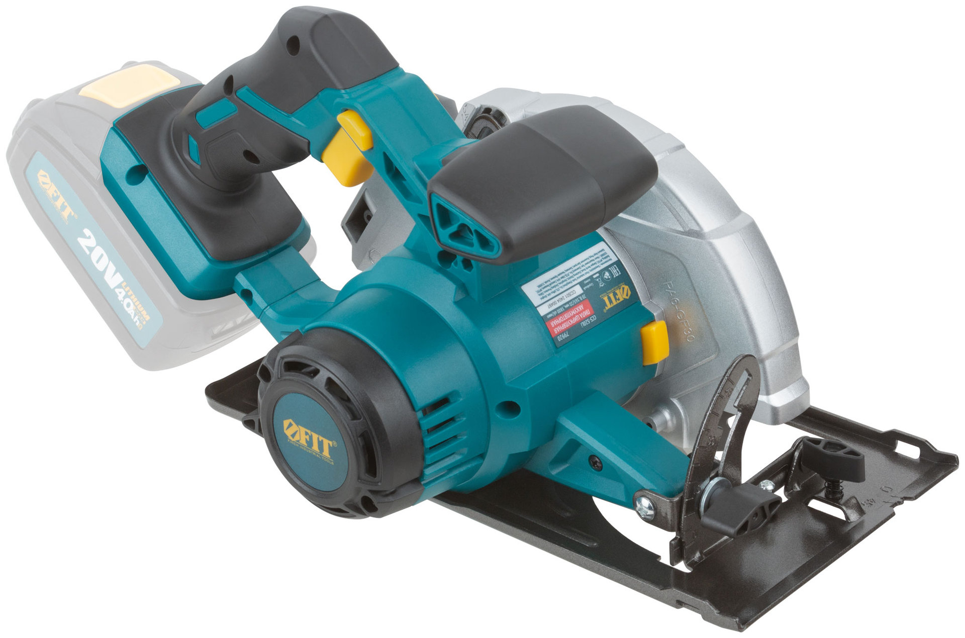 Пила дисковая циркулярная 20 В; 3800 об/мин; 165/20 мм; 2,3 кг; рез. накл.; коробка (79920)