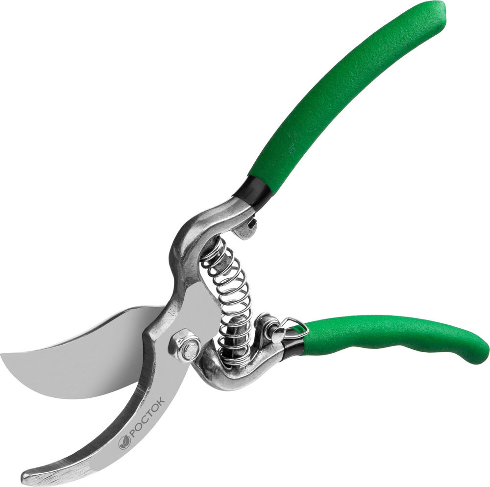 Плоскостной секатор 200 мм, углеродистая сталь, цельнокованый, покрытие ПВХ РОСТОК PC-15 423005_z01