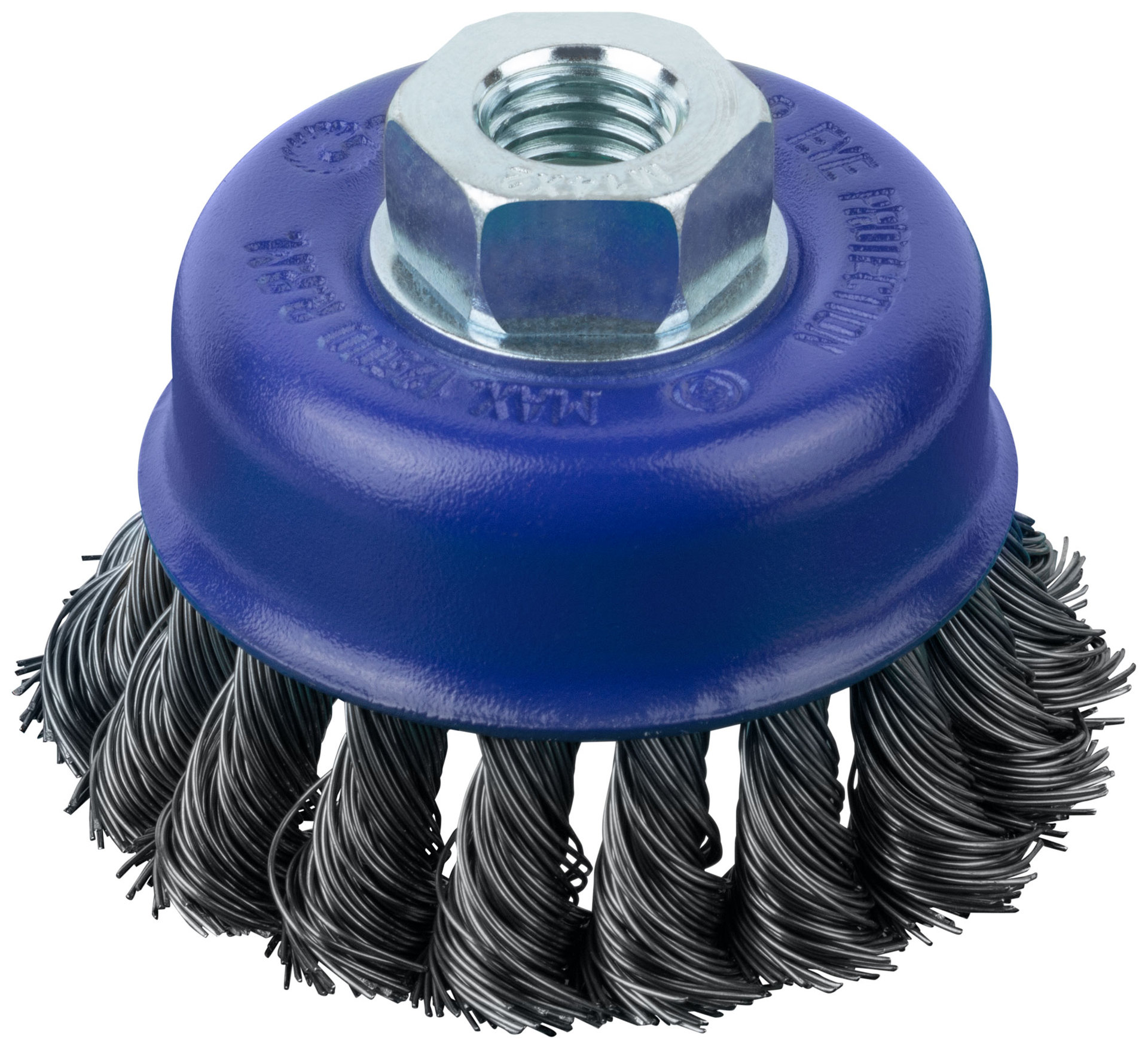 Щетка для УШМ, М14, тип Чашка, крученая витая проволока 0,5 мм, 75 мм, блистер, CUTOP Profi (82-898)