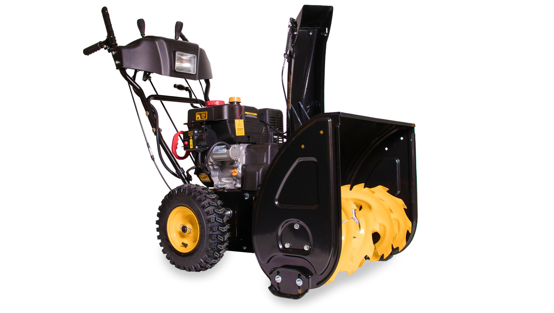 Снегоотбрасыватель CHAMPION ST761E (7,0лс 61см 6F/2R колеса 3л 81кг эл.стартер, фара,зимн.дв) (ST761E)