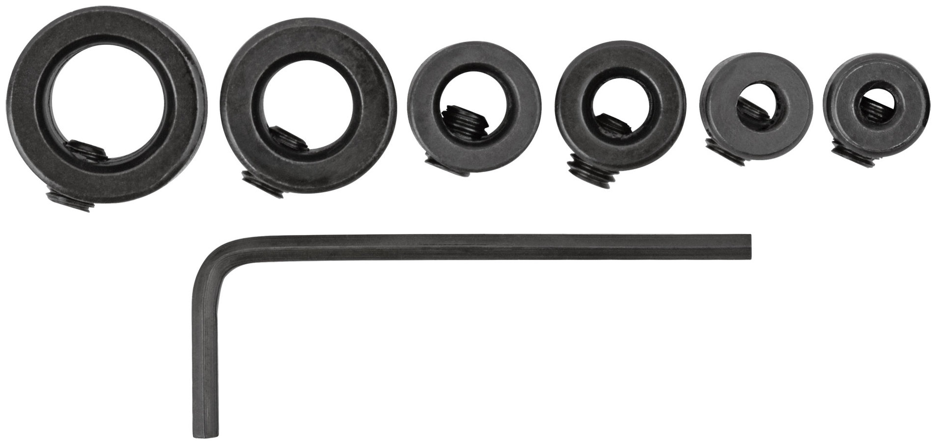 Стопперы для сверел, набор 6 шт. (3, 4, 5, 6, 8, 10 мм) (36433)