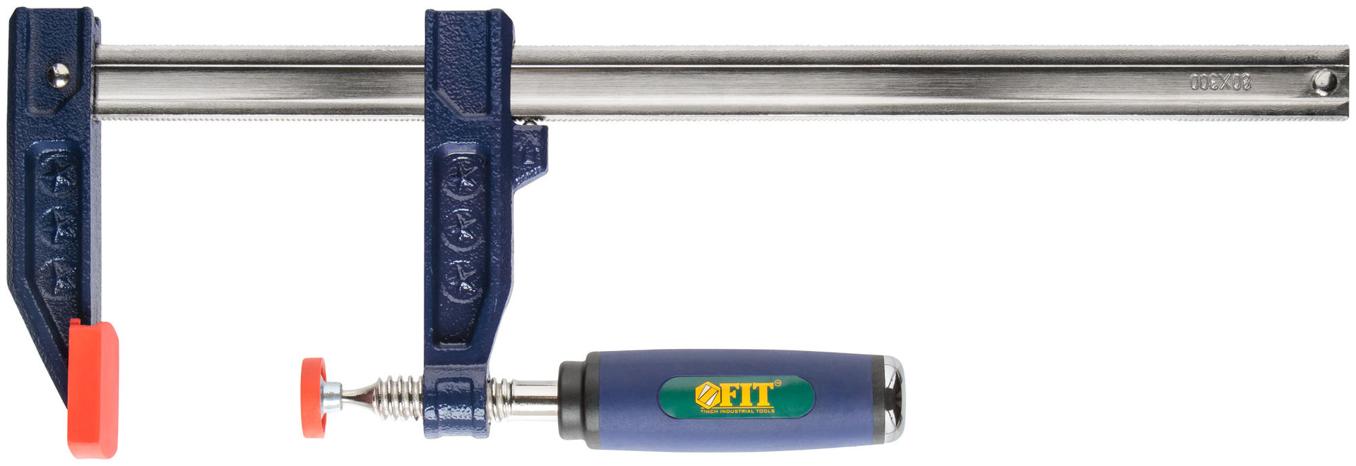 Струбцина тип F усиленная, мягкая ручка 80х300 мм (59155)