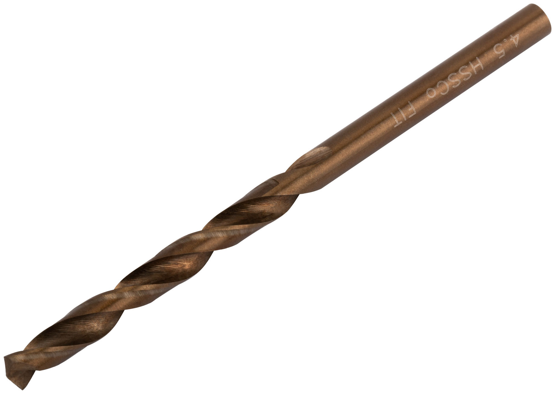 Сверла по металлу HSS с добавкой кобальта 5% Профи в блистере 4,5 мм ( 2 шт.) (34445)