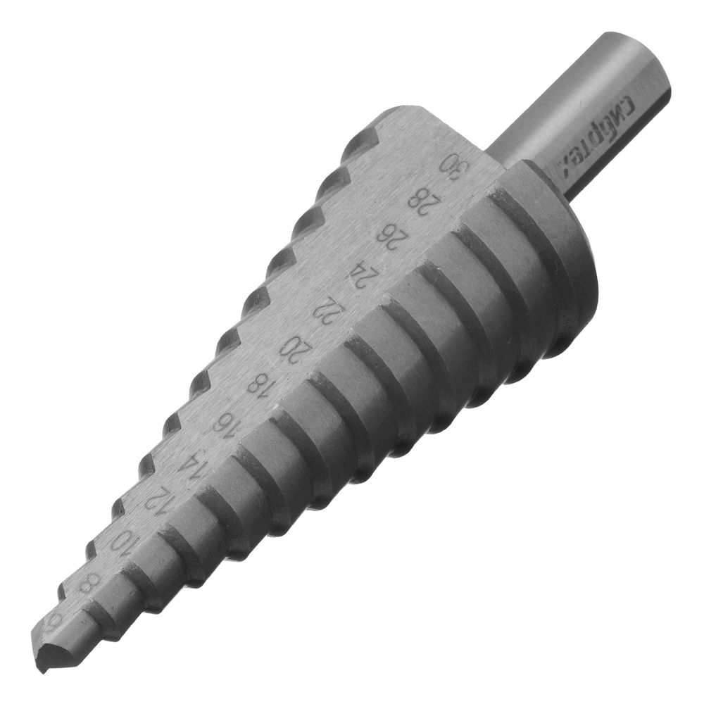 Сверло ступенчатое по металлу, 6-8-10-12-14-16-18-20-22-24-26-28-30мм, 4241 Сибртех (723013)