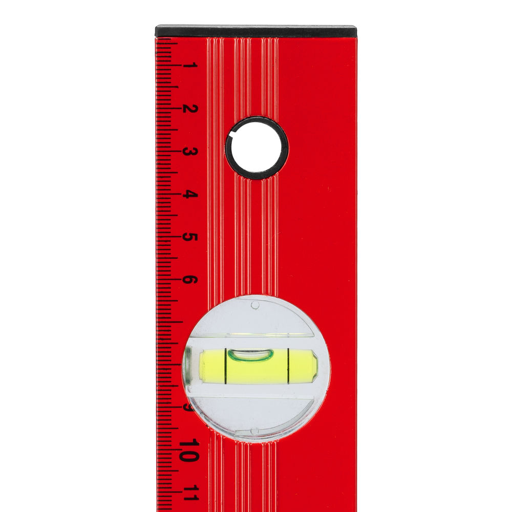 Уровень алюминиевый, 1200 мм, 3 глазка, красный, линейка Matrix (33232)