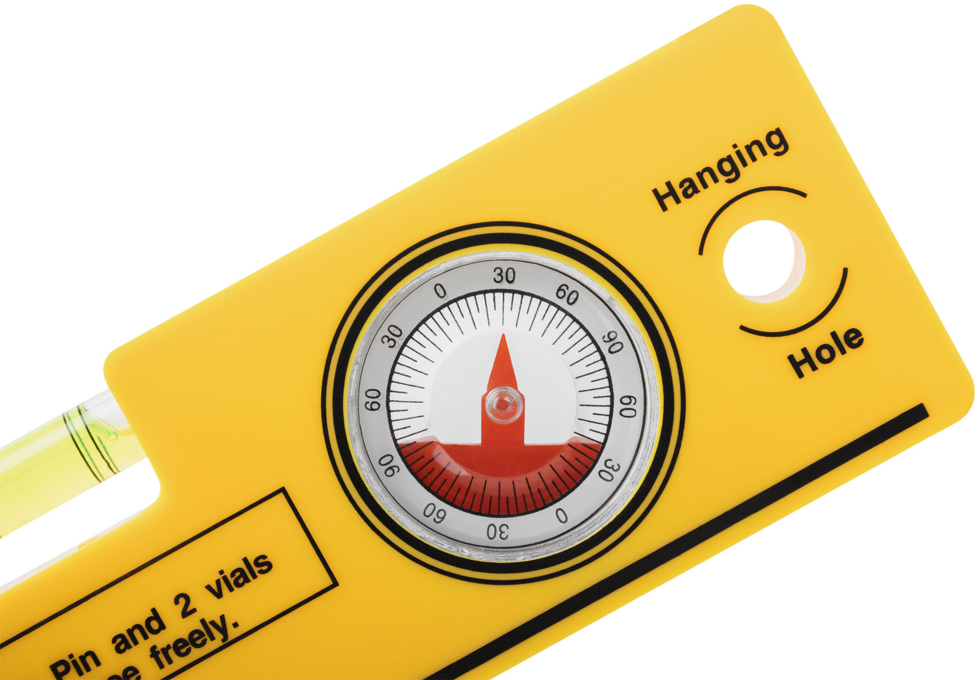 Уровень Мини пластиковый с угломером 200 мм (18603)