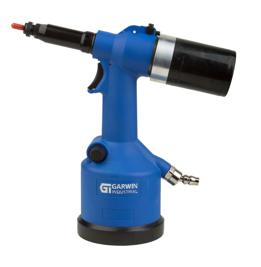 Заклепочный пистолет пневмогидравлический резьбовой, M3-M12 нерж. сталь; 19000Н; ход 7мм, GARWIN INDUSTRIAL, 804540-M12-7
