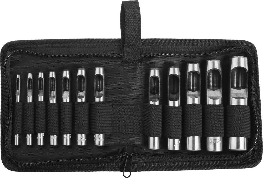 Набор пробойников для кожи 3 - 19 мм, 12 шт ЗУБР 22949-H12