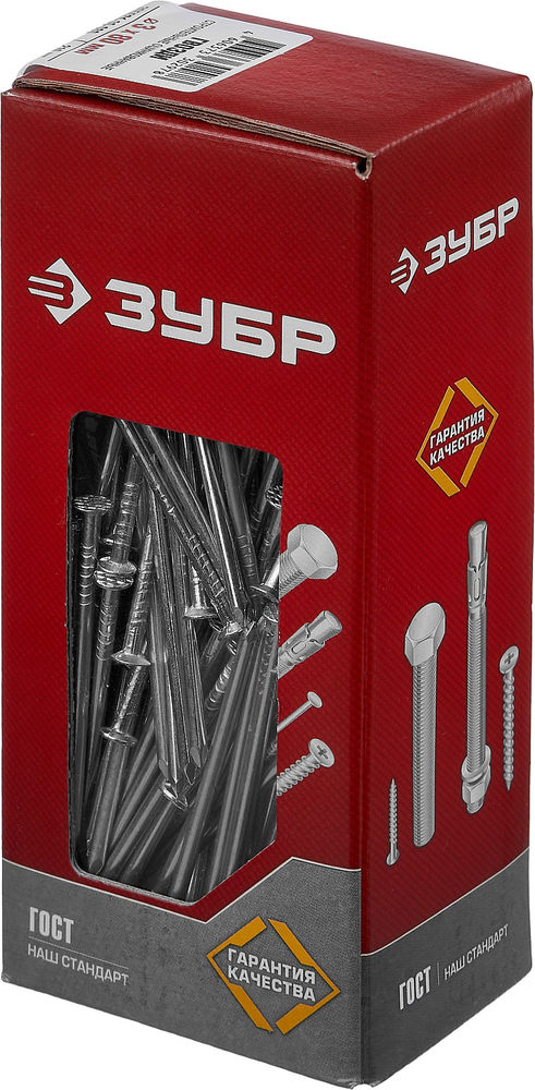 Гвозди строительные 80 x 3 мм, цинк, 1 кг, ГОСТ 4028-63 ЗУБР 305031-30-080