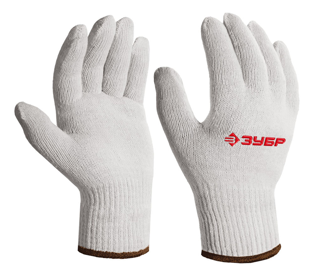 Перчатки х/б ОПТИМА, L-XL, без покрытия, 10 класс ЗУБР 11445-XL