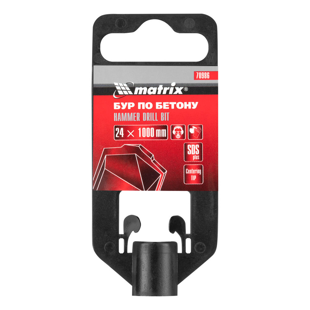 Бур по бетону, 24 x 1000 мм, SDS Plus Matrix (70986)