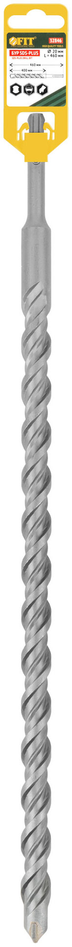 Бур по бетону SDS PLUS, Профи, W-образная вставка, двойная спираль, 20 х 460 мм (32846)