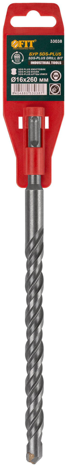 Бур SDS-PLUS, двойная резьба, центрирующий выступ 16х260 мм (33038)