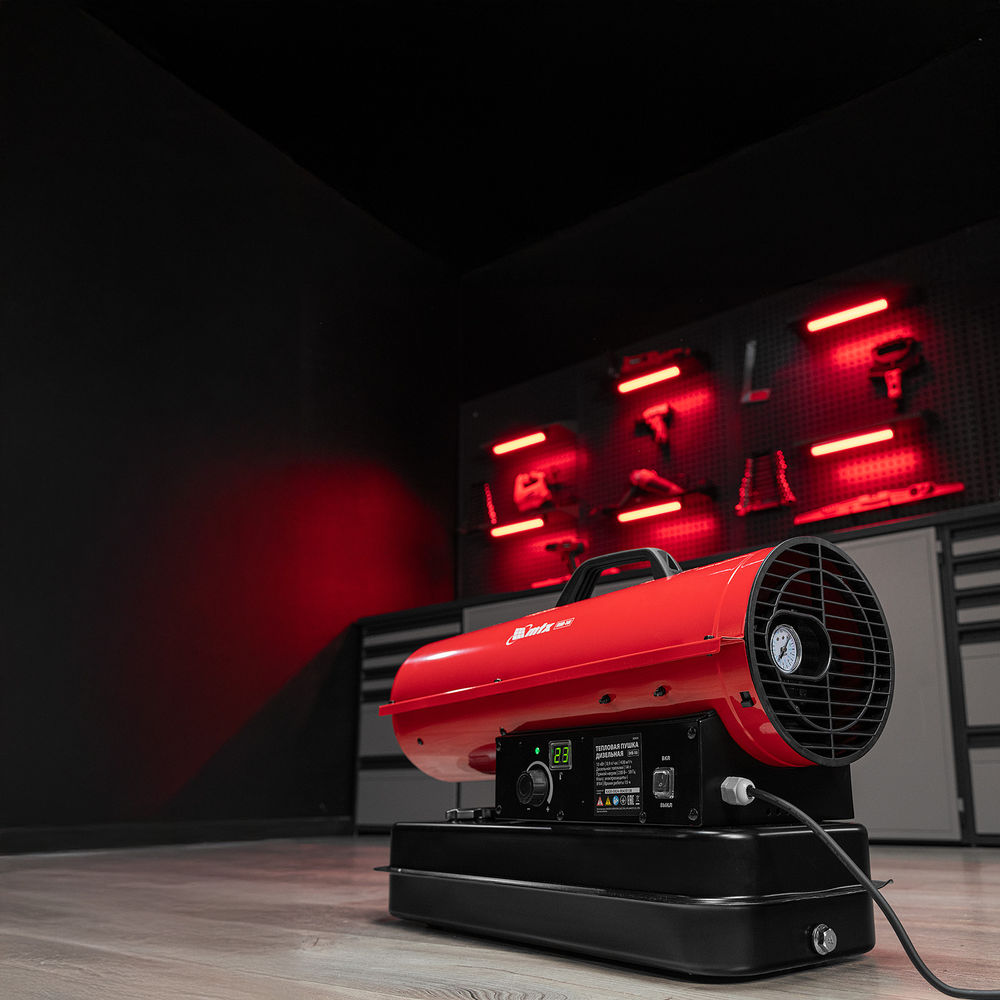 Дизельная тепловая пушка DHB-10i, 10 кВт, 400 м3/ч, прямой нагрев, термостат MTX (98904)