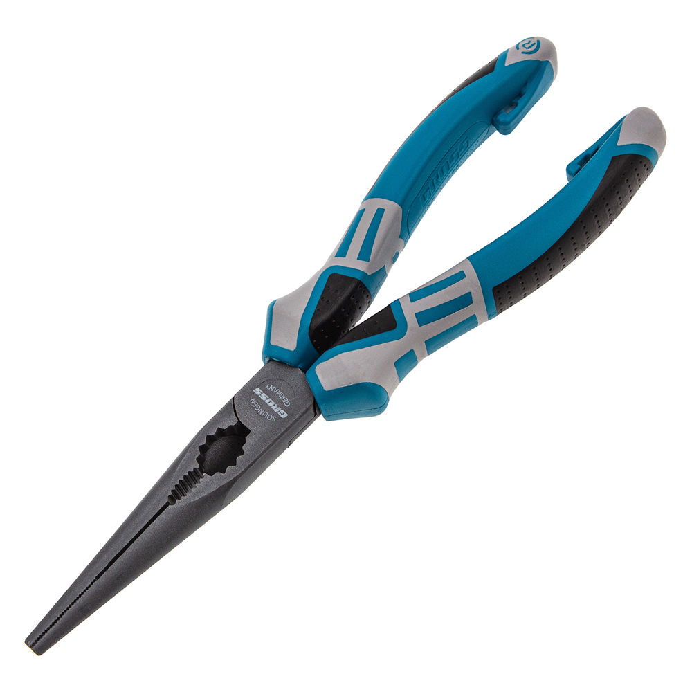 Длинногубцы прямые 205 мм, трехкомпонентные рукоятки Gross (17171)