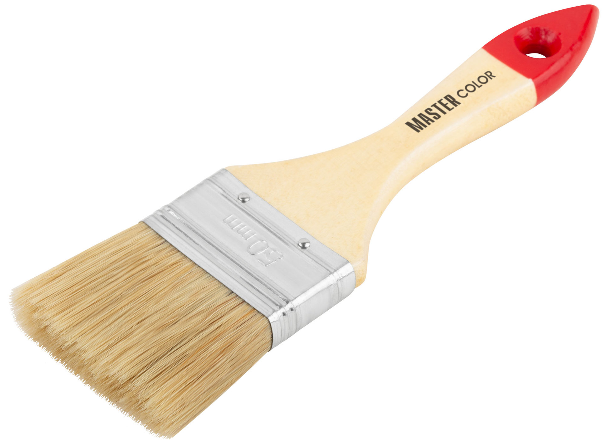 Кисть флейцевая, натур. щетина, 55% топс, лакиров.ручка, ширина 50 мм (30-0013)