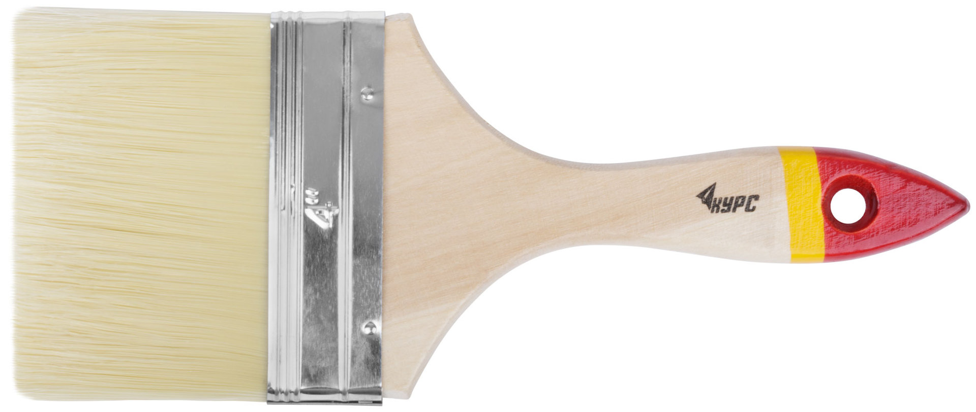 Кисть флейцевая Модерн, иск. щетина, деревянная ручка 4 (100 мм) (00868)