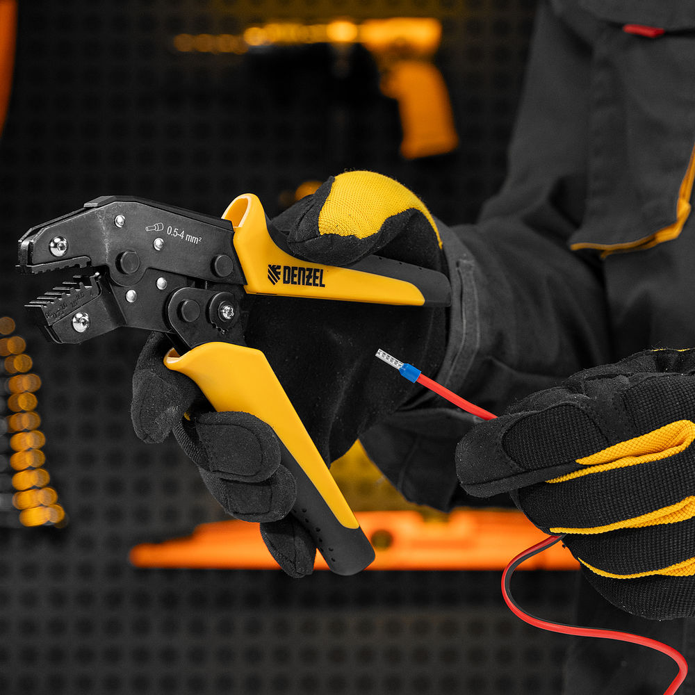 Клещи для обжима наконечников штыревых НШВ, НШВИ, НШВИ-2, 0,5-4 мм2 Denzel (17743)