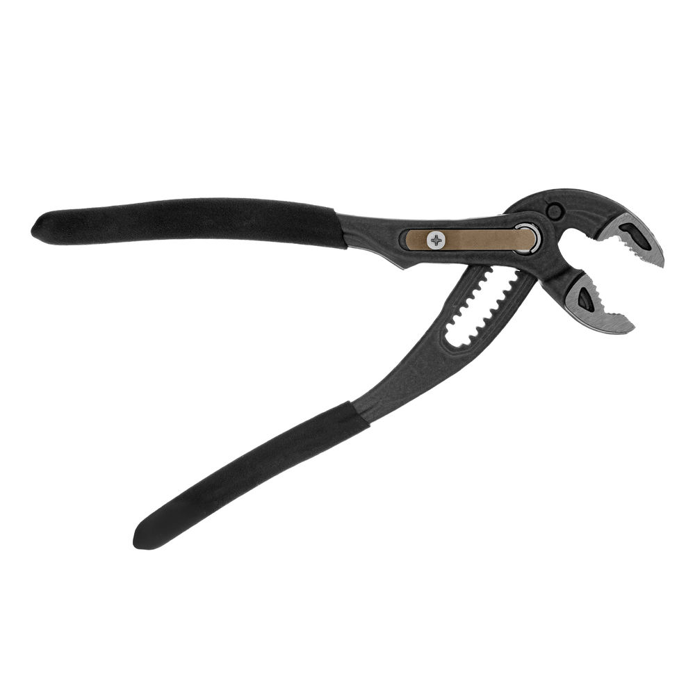 Клещи переставные, кнопочный механизм, обливные рукоятки, 180 мм Denzel (17905)