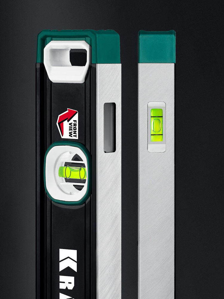 Сверхпрочный магнитный уровень A-RATE CONTROL, 400 мм, точность 0.3 мм/м, с зеркальным глазком KRAFTOOL 34988-40