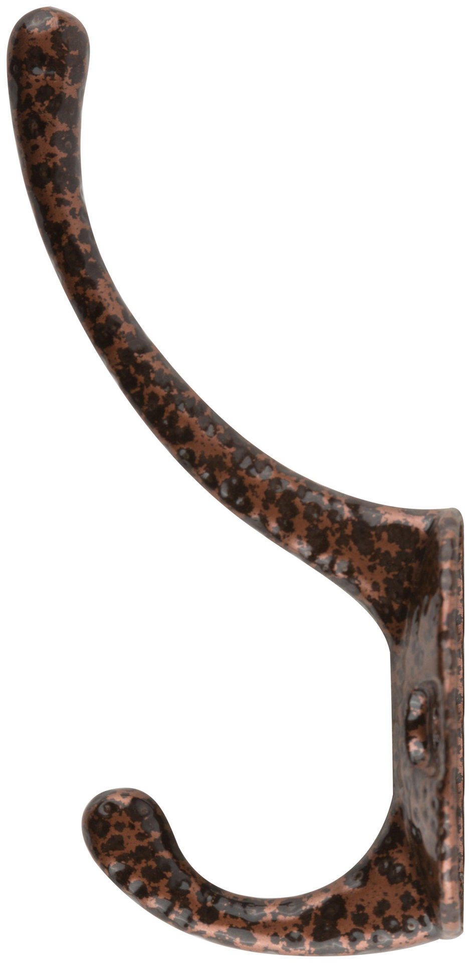 Крючок-вешалка двойной, антик медь (66872)