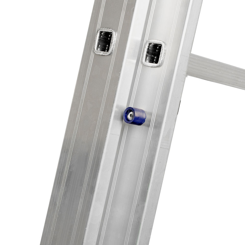 Лестница, 3 х 13 ступеней, алюминиевая, трехсекционная, Сибртех (97823)