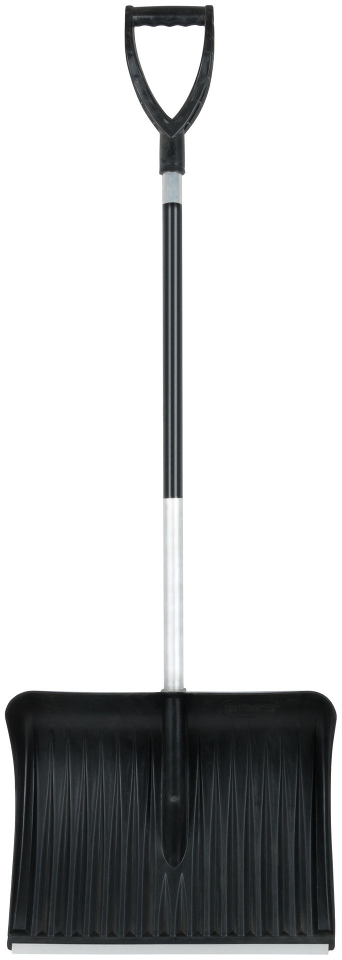 Лопата для уборки снега пластиковая, съемный алюминиевый черенок 490х400х1380 мм (68108)
