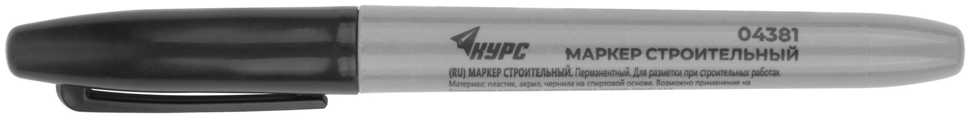 Маркер строительный перманентный, черный (04381)