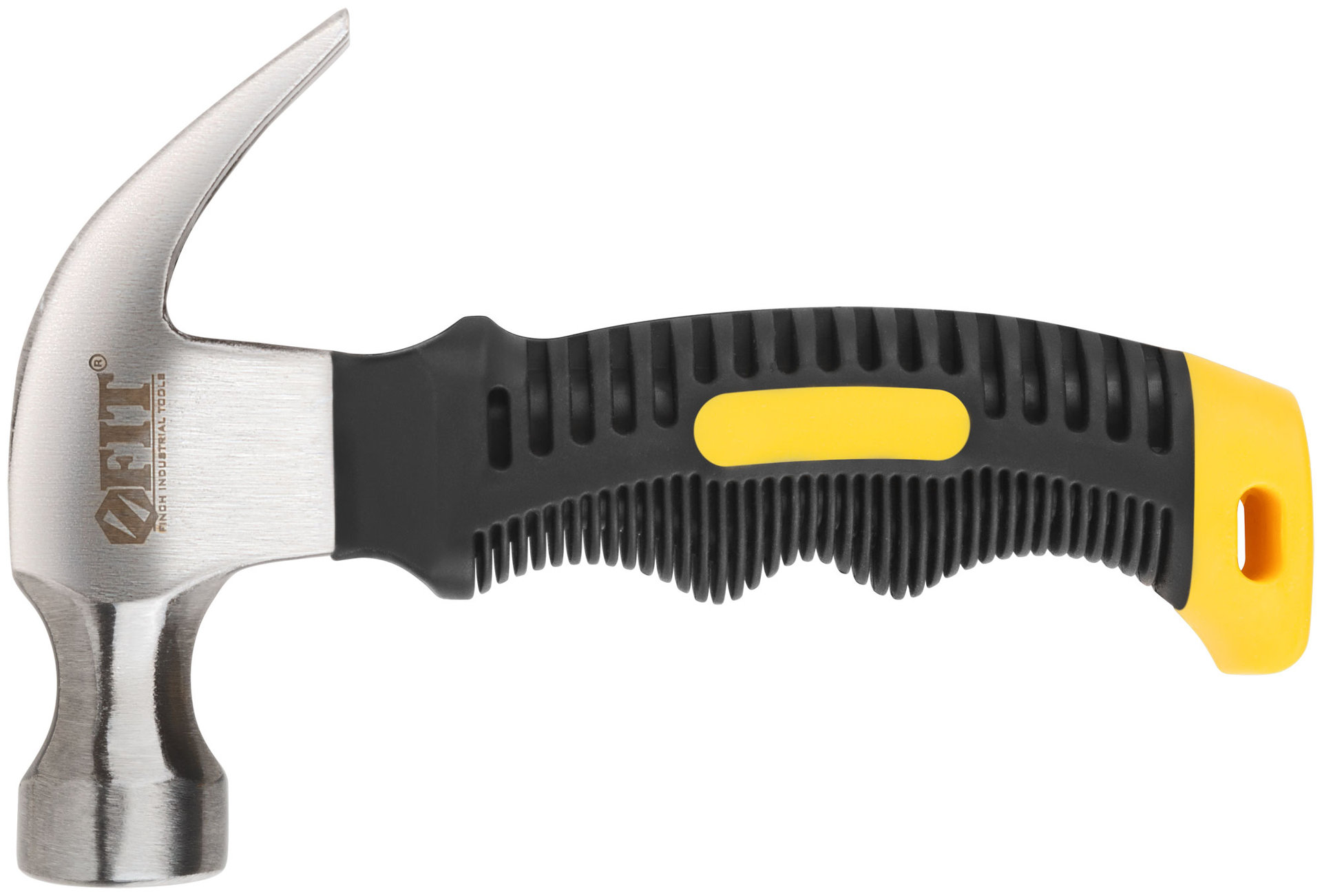 Молоток-гвоздодер укороченный, фиберглассовая обрезиненная ручка, 25 мм, 225 гр. (44770)