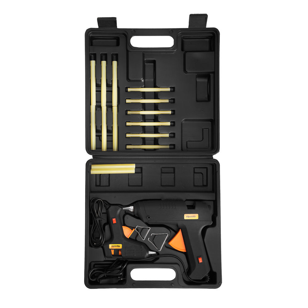 Набор клеевых пистолетов в кейсе, 7/11 мм, 20/100 Вт, 3/8 г/мин, выключатель Sparta (93038)