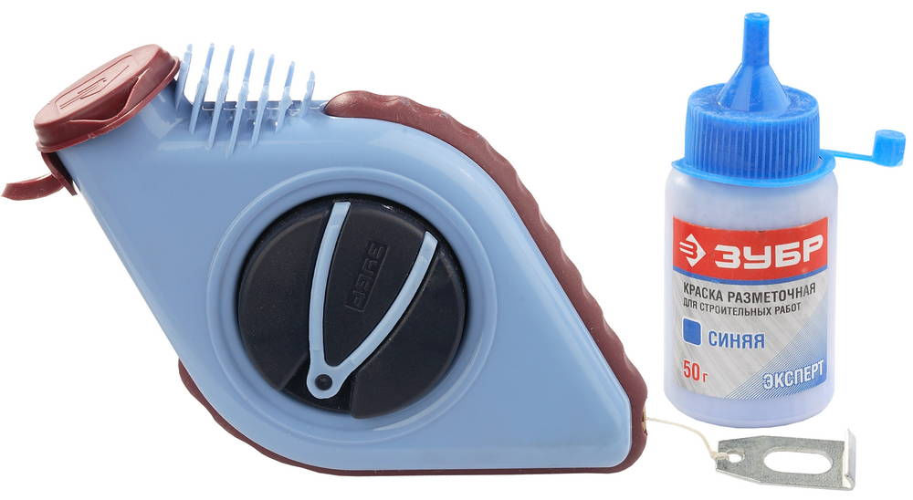 Нить разметочная 30 м, 110 г, в наборе с синей краской 50 гр ЗУБР 4-06375-H2  