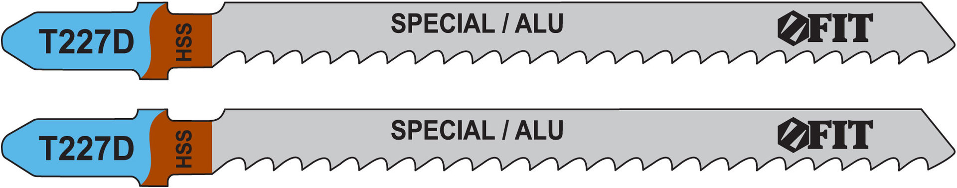Полотна по металлу, полимерным и эпоксидным материалам, HSS, фрезерованн. зубья, 100/74/3 мм (T227D), 2 шт. (40977)