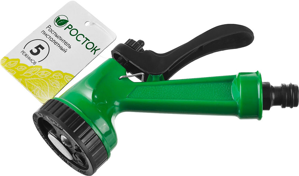 Поливочный пистолет 5 режимов, курок сзади РОСТОК ПР-5 427367