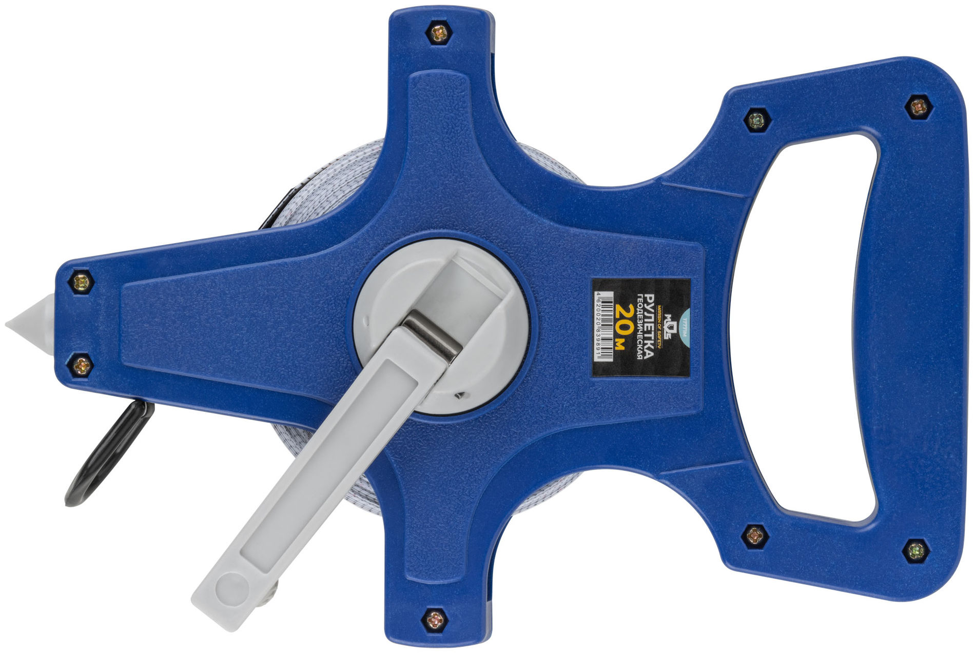 Рулетка геодезическая, открытый корпус, фибергласовая лента 20 м (17771М)