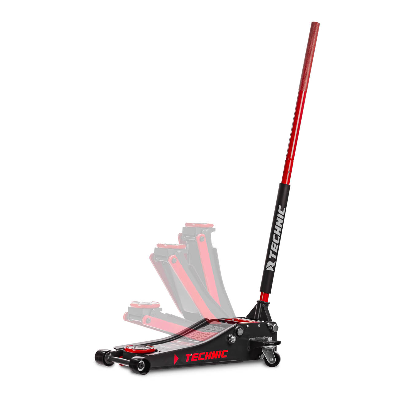 Домкрат подкатной низкого подхвата 3 т, 80-500 мм, усиленный TECHNIC RUNTEC RT-PJL3T