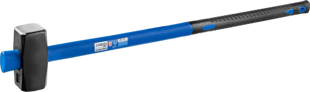 Кувалда с удлинённой фиберглассовой рукояткой 4 кг СИБИН 20134-4