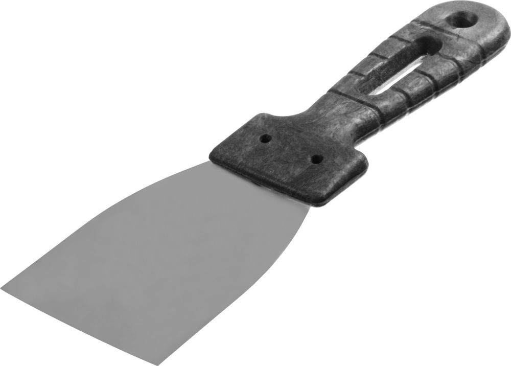 Нержавеющий шпатель 60 мм пластиковая ручка СИБИН 10079-060_z01