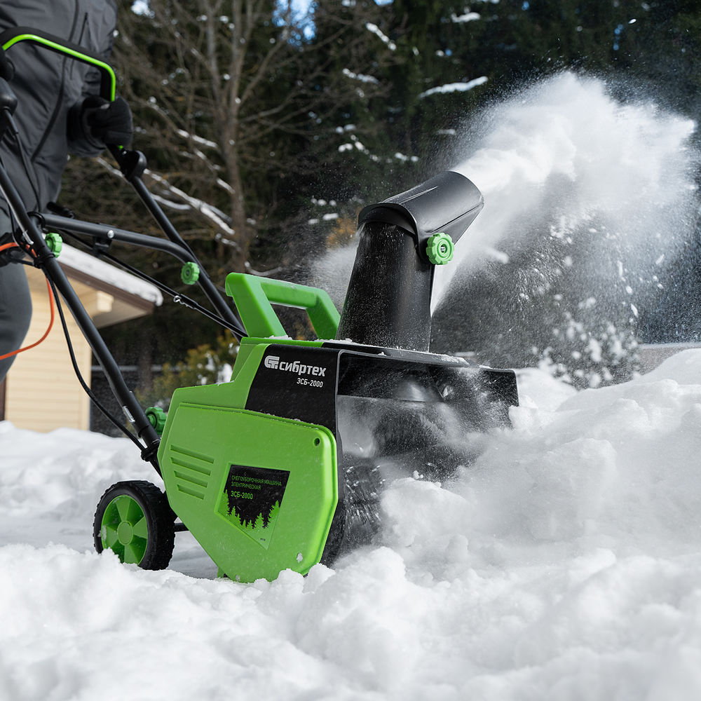 Снегоуборочная машина электрическая ЭСБ-2000, 2 кВт Сибртех (97620)